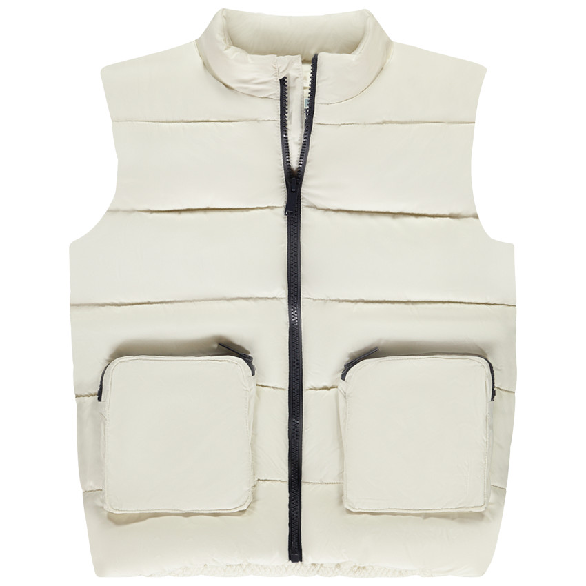 Mouwloze donsjas met ritszakken voor jongens 