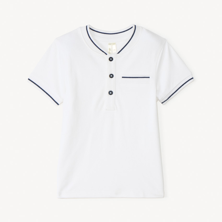 Polo met korte mouwen en teddy kraag voor baby jongen 