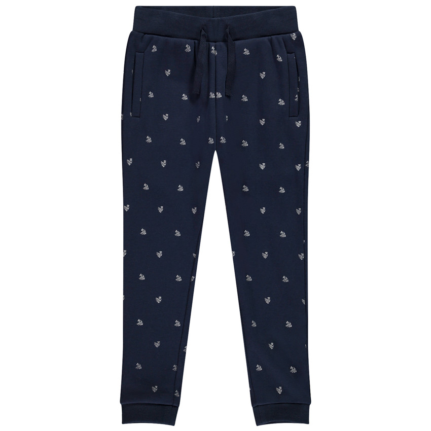 Joggingbroek met hartjesprint voor meisjes 