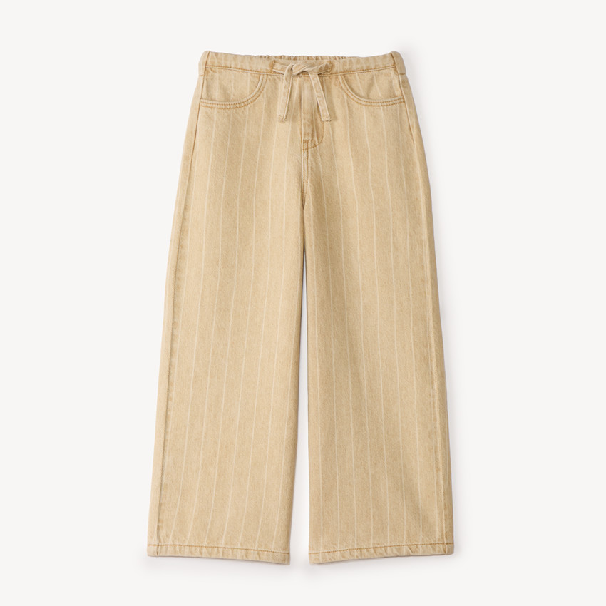 Meisjes straight-fit jeans met contrasterende strepen 