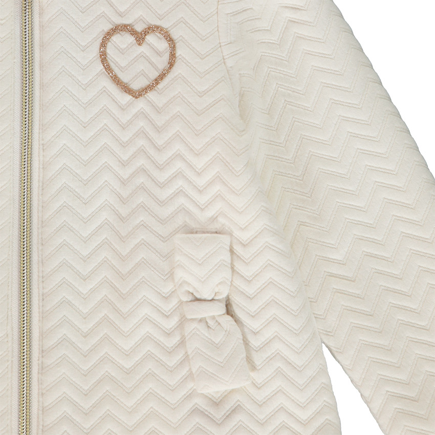Jas in fleece met zigzag voor baby meisje 