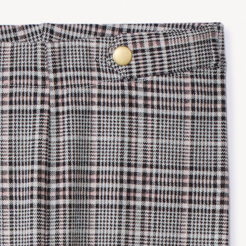 Lang jacquardonderbroek met ruitmotief voor meisjes 