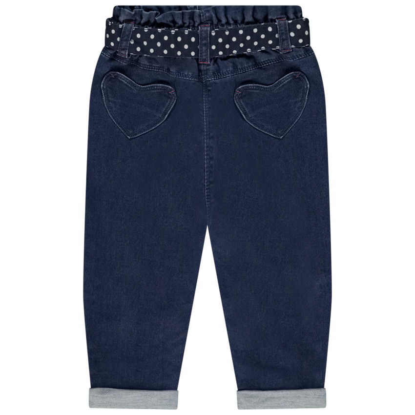 Jeans met riem en borduurwerk voor baby meisjes 