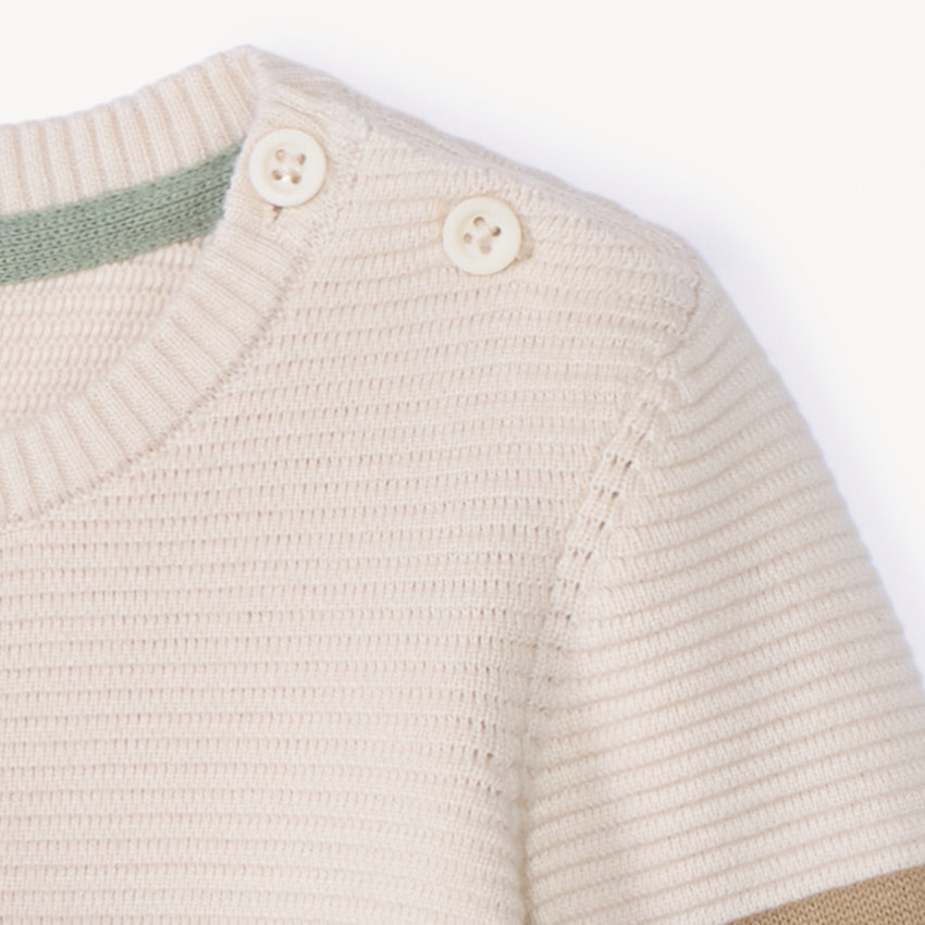 Pull rayé en tricot fantaisie pour bébé garçon 