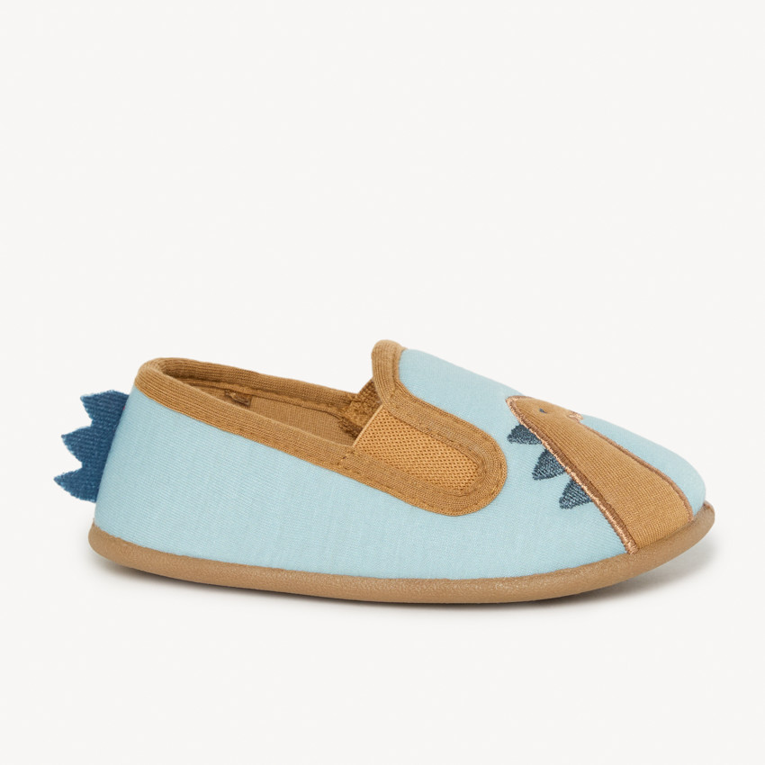 Chaussons bas patch brodé dinosaure pour bébé garçon 