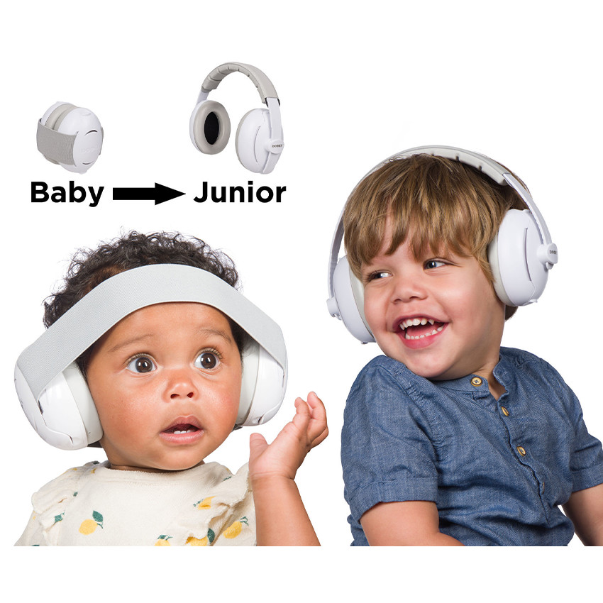 Casque anti-bruit protection auditive 2-en-1 Bébé/Junior Blanc 