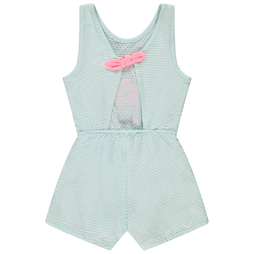 Combishort effet cloqué à hibiscus pailleté pour bébé fille 