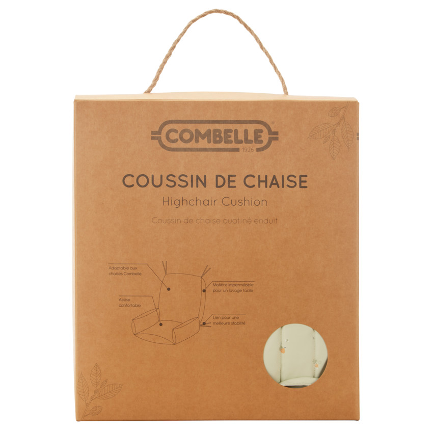 Coussin de chaise haute imperméable Promenade Bucolique vert 