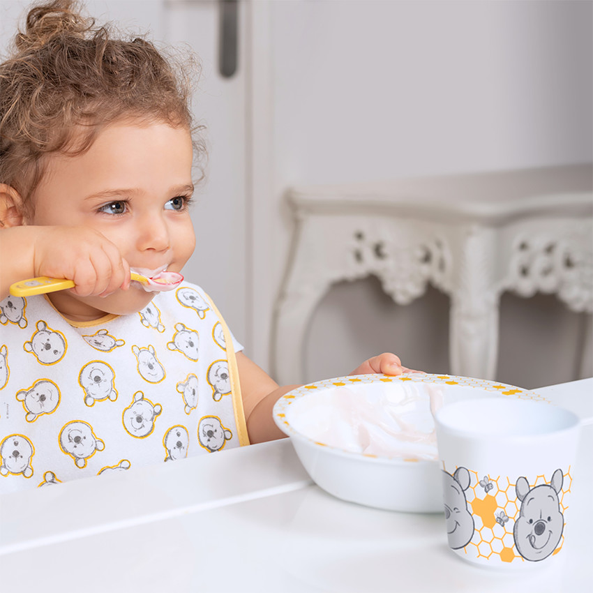 Lot de 2 cuillères thermosensibles Winnie - Jaune 