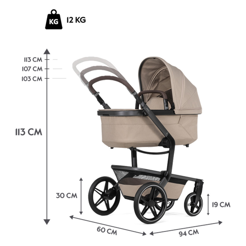 Poussette Day5 3-en-1 Sandy Taupe 