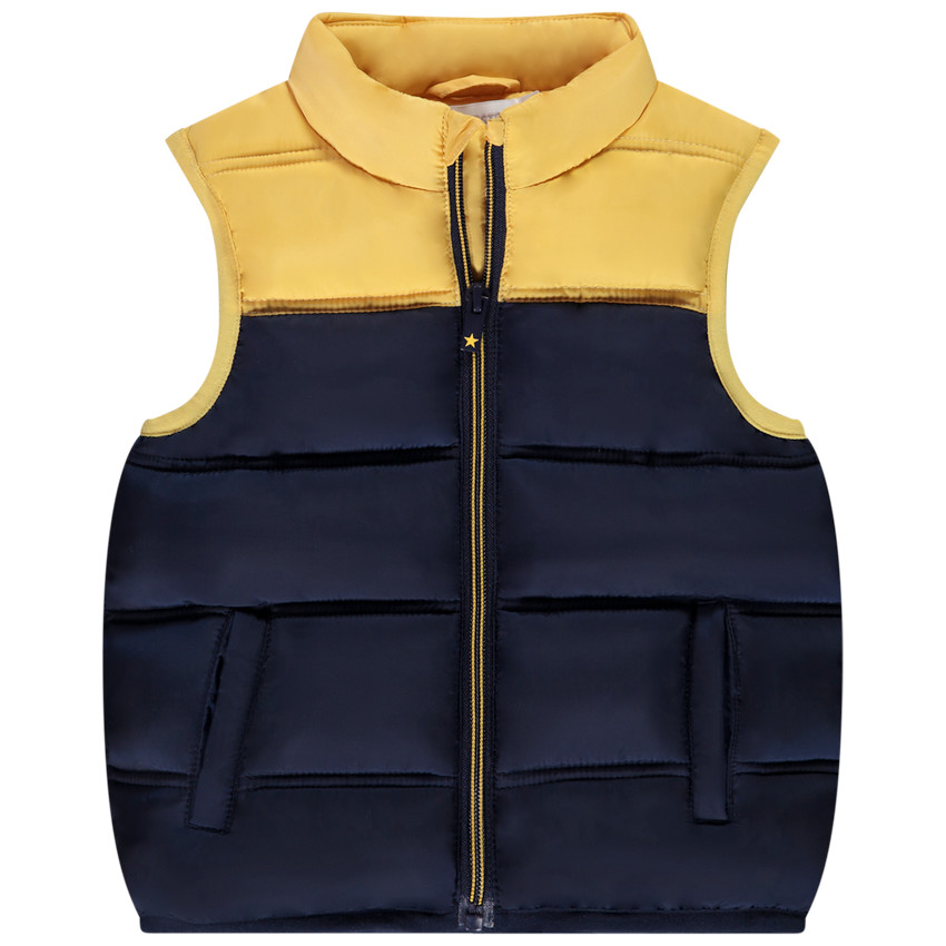 Doudoune sans manche en polyester effet color block pour bébé garçon 