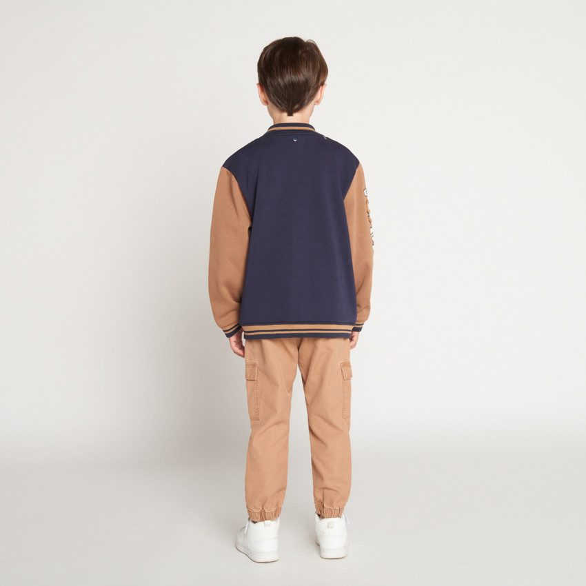 Veste à capuche et col teddy contrecollé garçon 