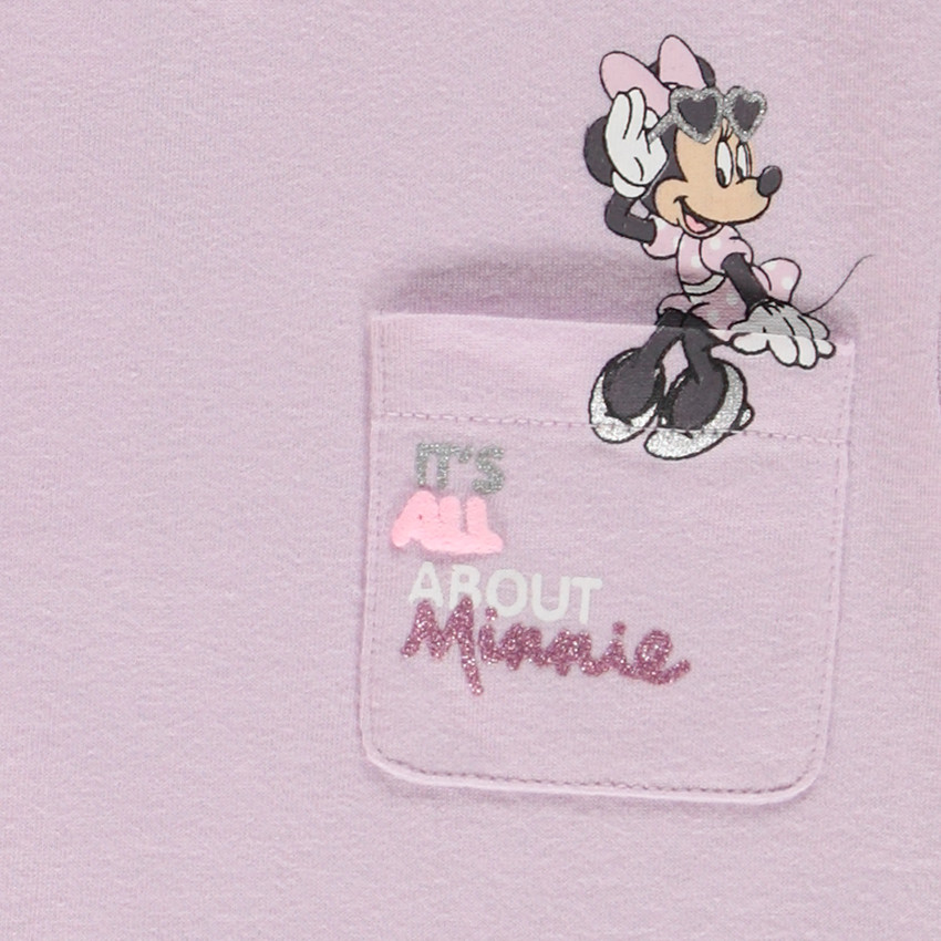 T-shirt manches courtes en jersey print Minnie Disney pour bébé fille 