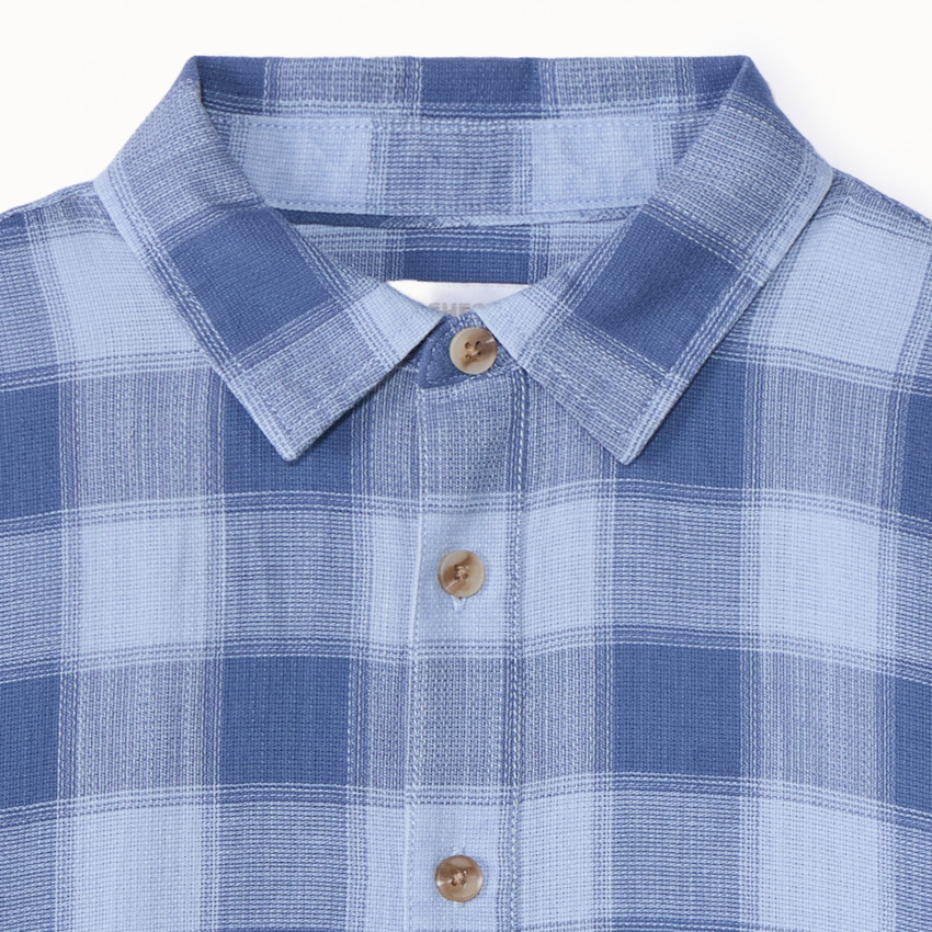 Langarmige geruite blouse voor jongens 