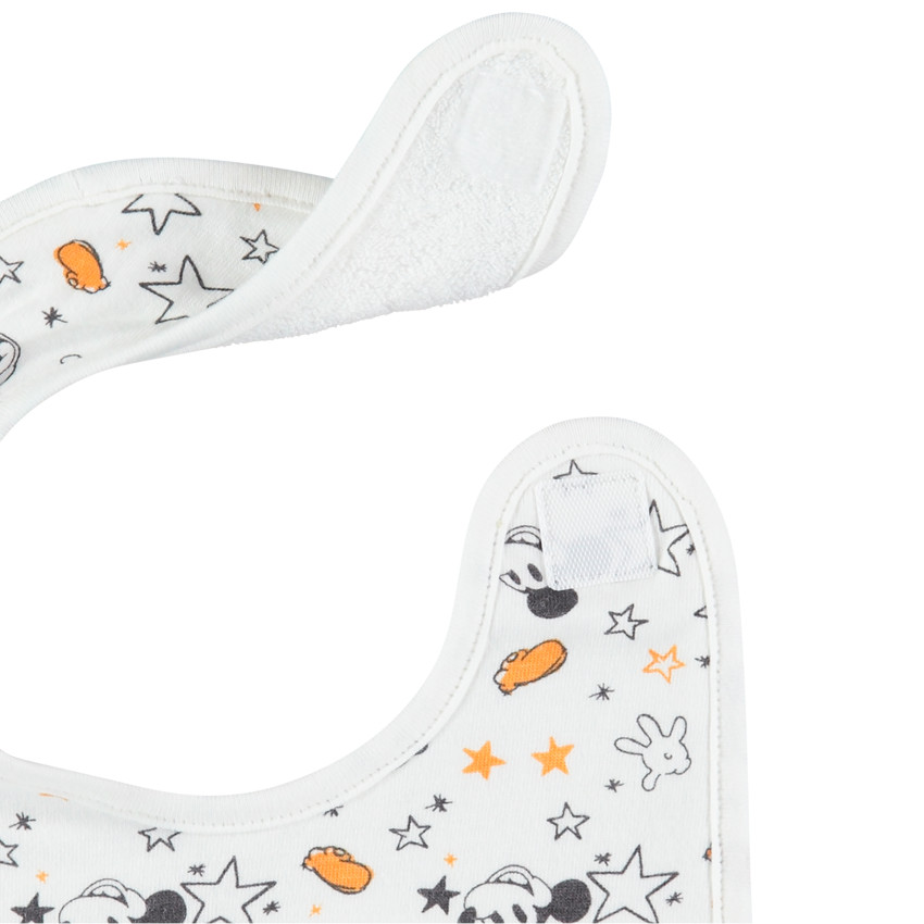 Lot de 2 bavoirs en coton print Mickey Disney 