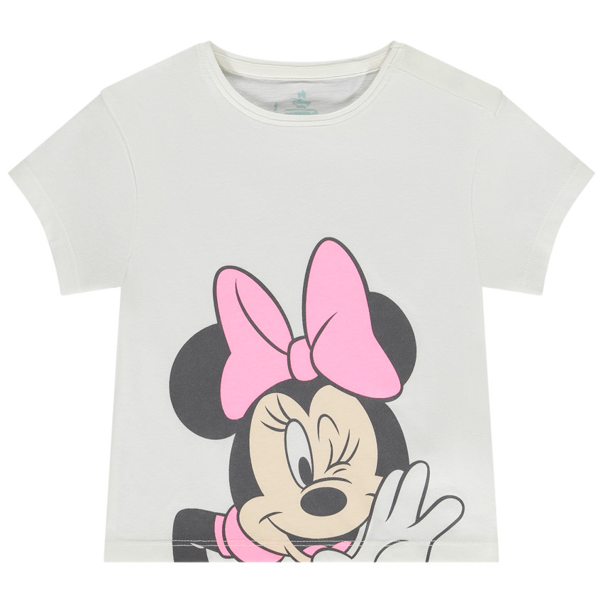 T-shirt korte mouwen print Minnie Disney voor baby meisje 