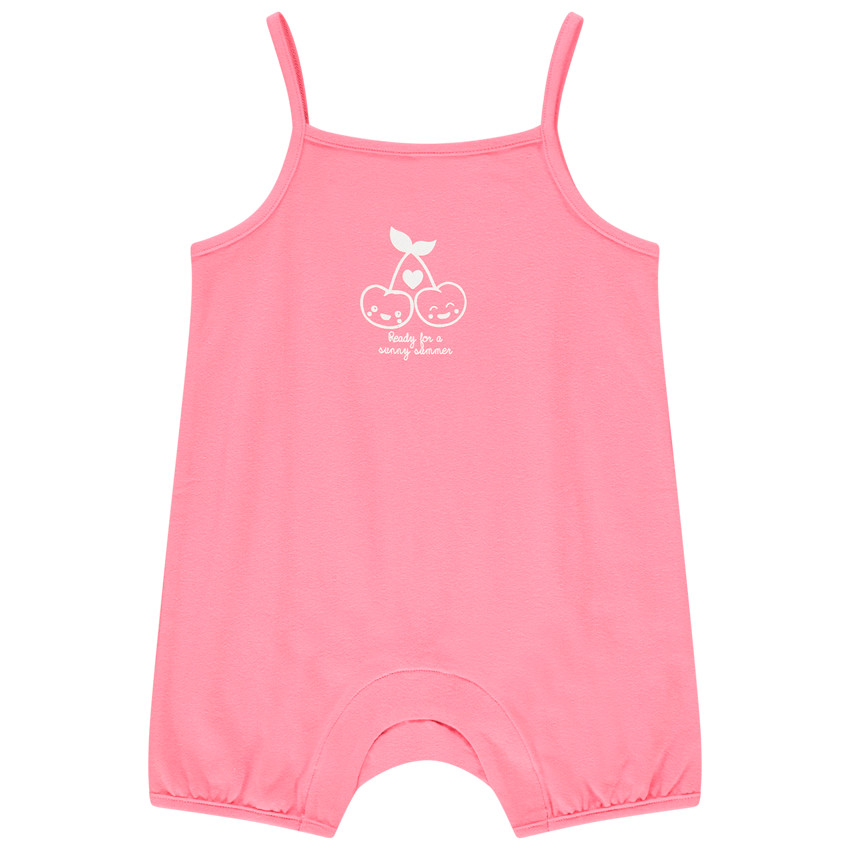 Combinaison courte print cerises pour bébé fille 