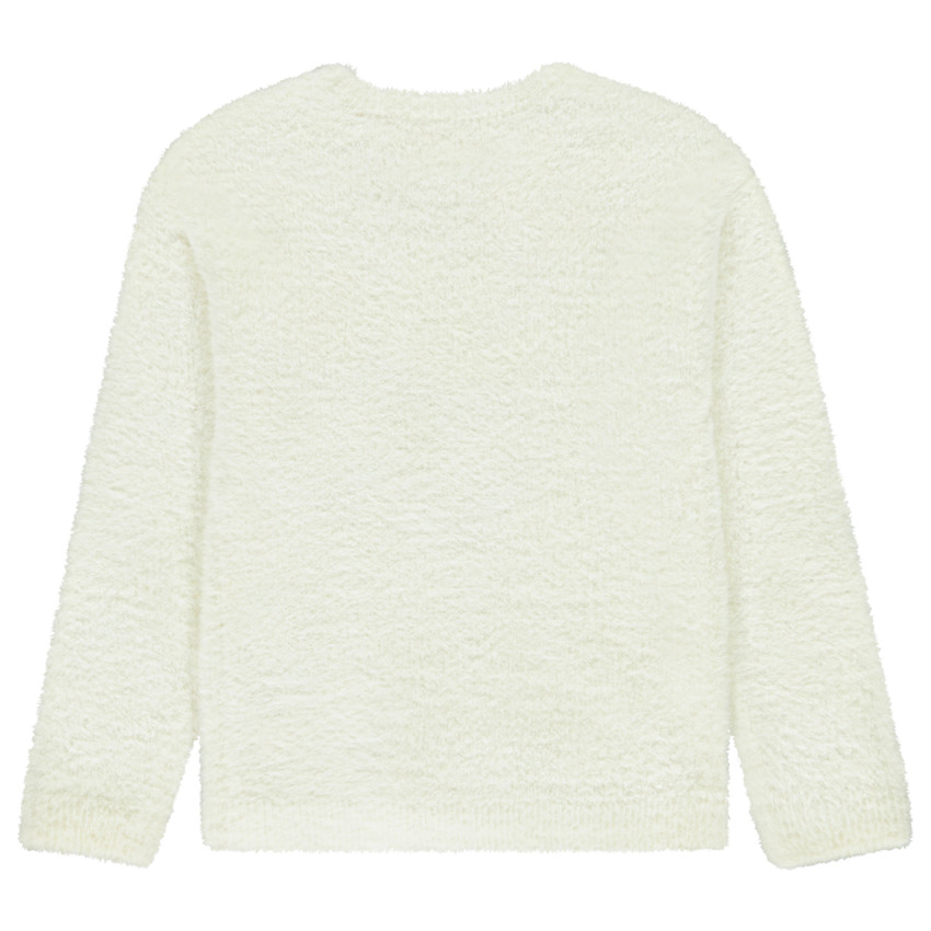 Trui gebreid met mohair-effect en magische pailletten voor meisjes 