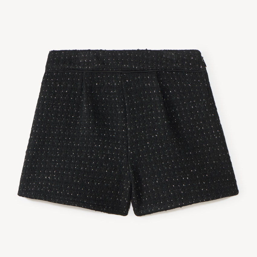 Korte glinsterende mesh shorts meisjes 