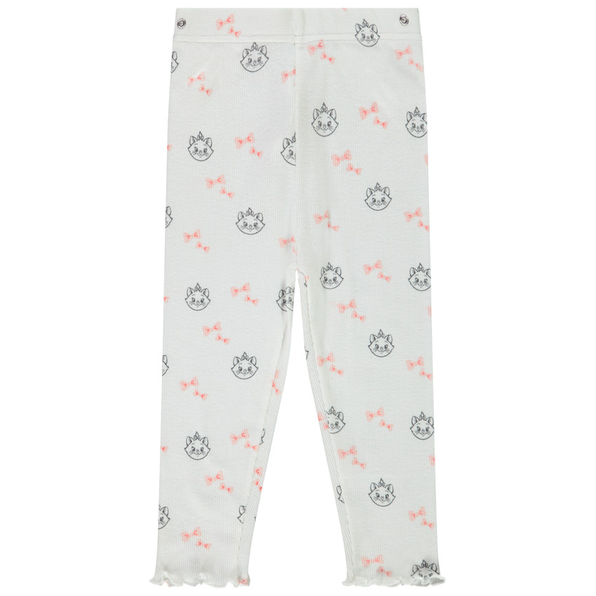 Pyjama 2 pièces en jersey côtelé imprimé Marie Disney pour bébé fille 