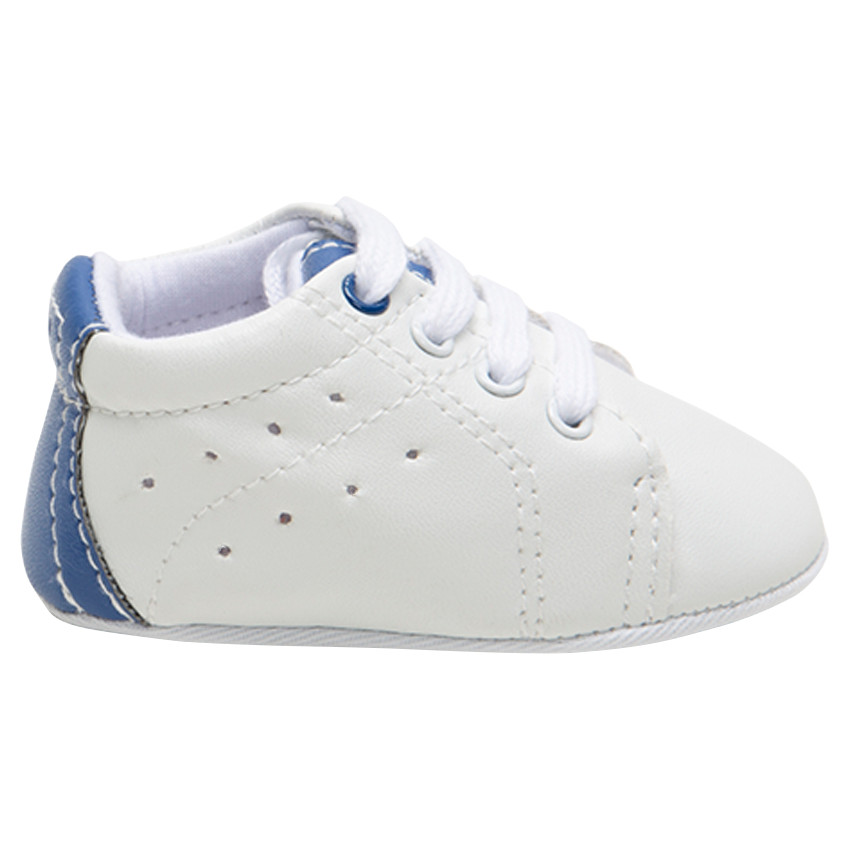 Baskets basses souples effet cuir à lacets 