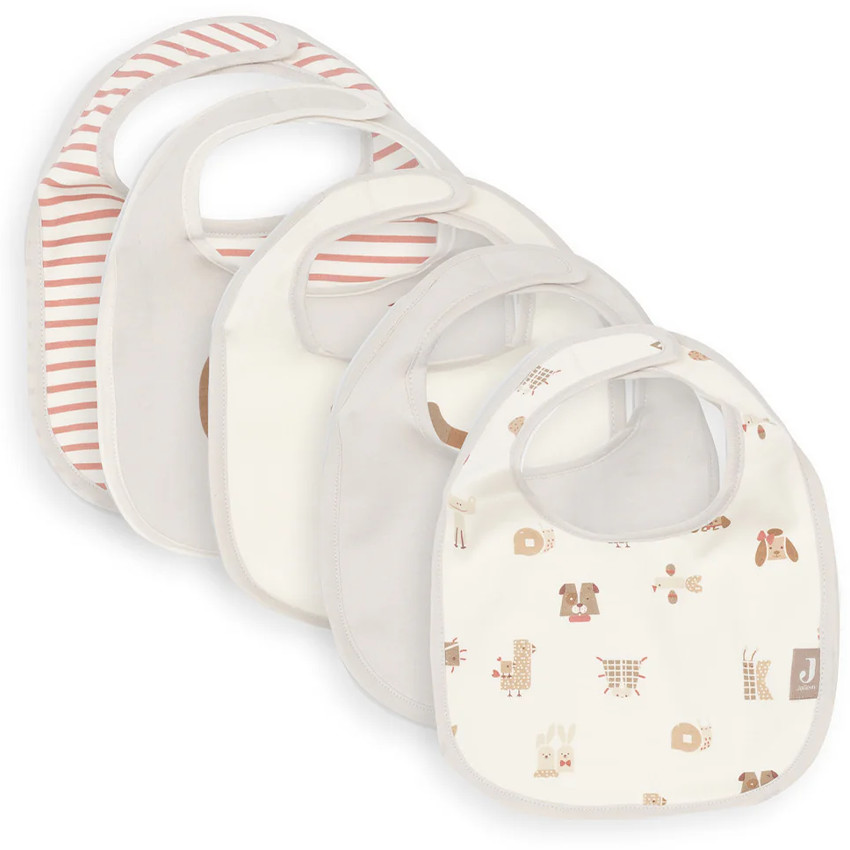Bavoir Jersey imperméable - Animal Friends - 5 Pcs 