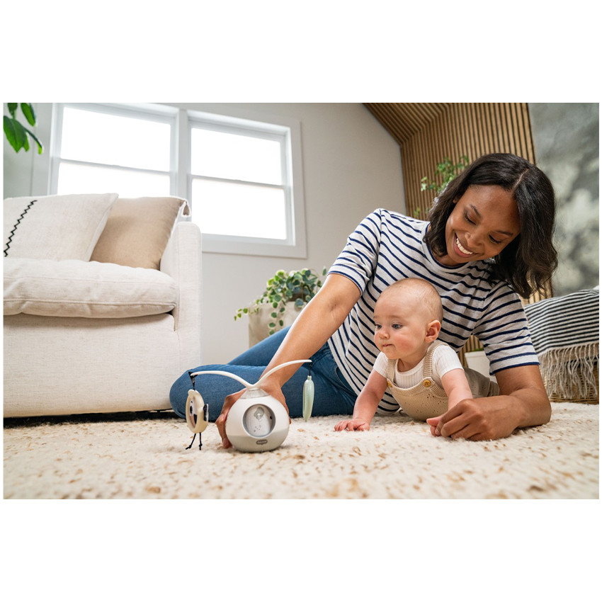 Mobiel geluid en licht op de vloer Tummy Time Black&White 