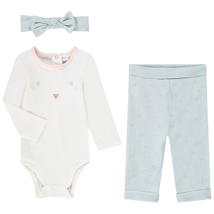 Set van 3 stukken in jersey voor meisjes 