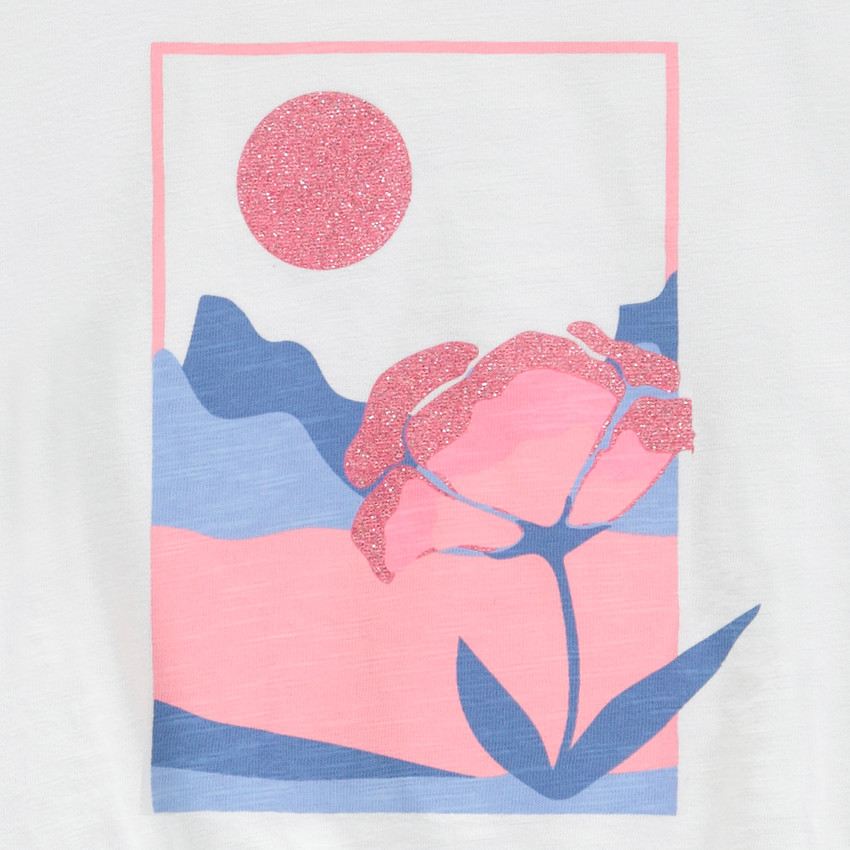 T-shirt manches courtes oversize forme boîte pour fille 