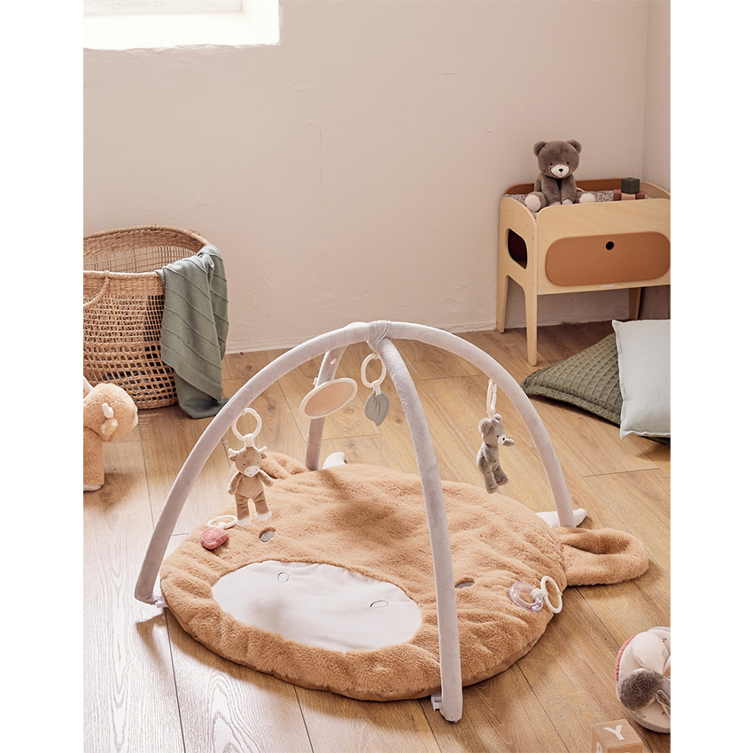 Tapis d'éveil Vache Fluffy Beige 