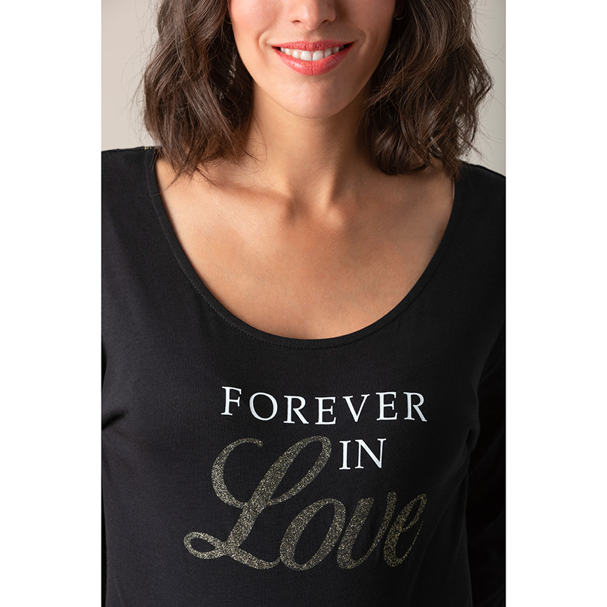 Zwangerschap T-shirt met lange mouwen en print 