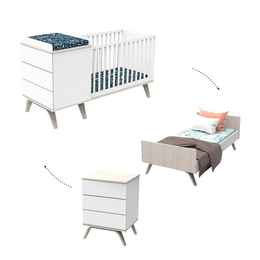 Lit combiné évolutif Serena 60 x 120 cm 