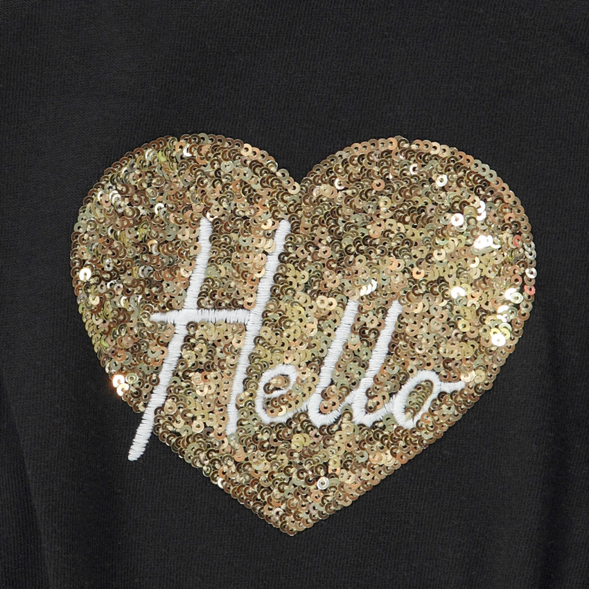 Crop top avec sequins et taille élastiquée pour fille 