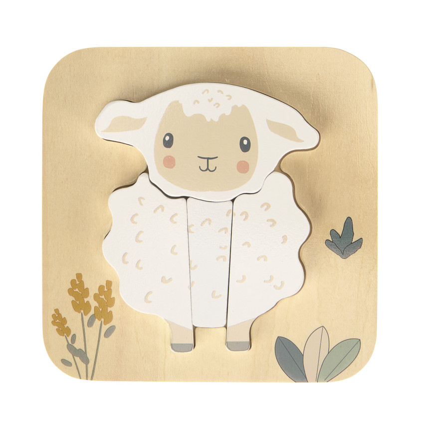 Puzzle en bois 4 pièces Mouton 