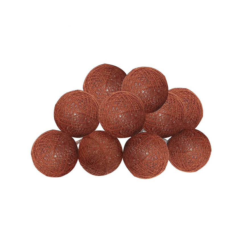 Guirlande lumineuse LED 10 boules - Terracotta 