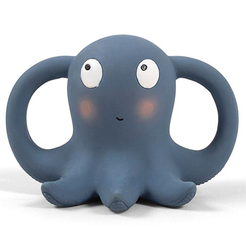 Jouet 1er age- Jouet de dentition OTTO la pieuvre bleu boueux 
