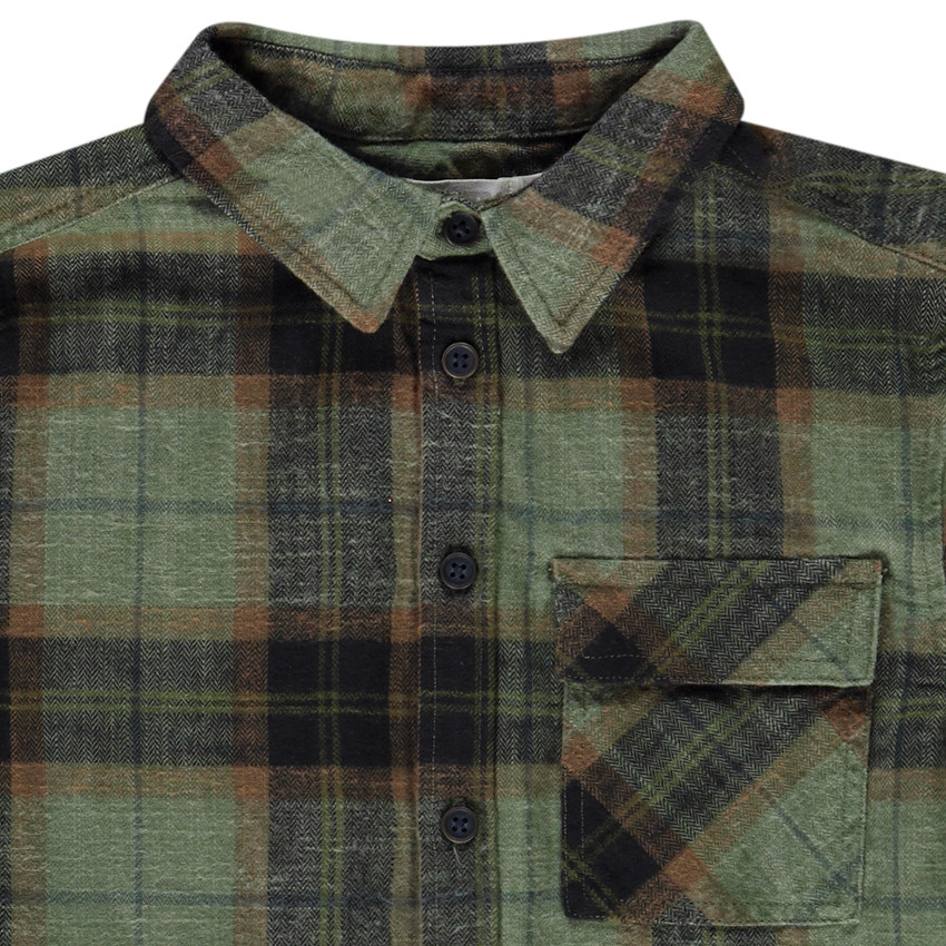 Geruite lange mouwen overhemd voor jongen 