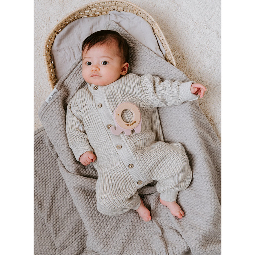 Deken wieg Teddy Sky Urban Taupe 