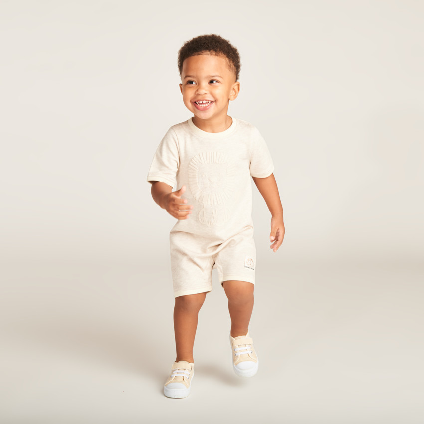 Korte kombinezones met Leeuwenprint voor babyjongens 