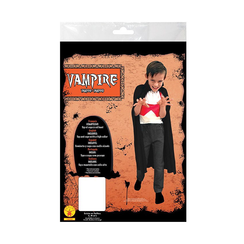 Déguisement Vampire Taille L - Noir 