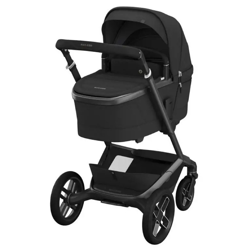 Kinderwagen Fame + Draagmand Twillic Black/ Frame Black Leather 