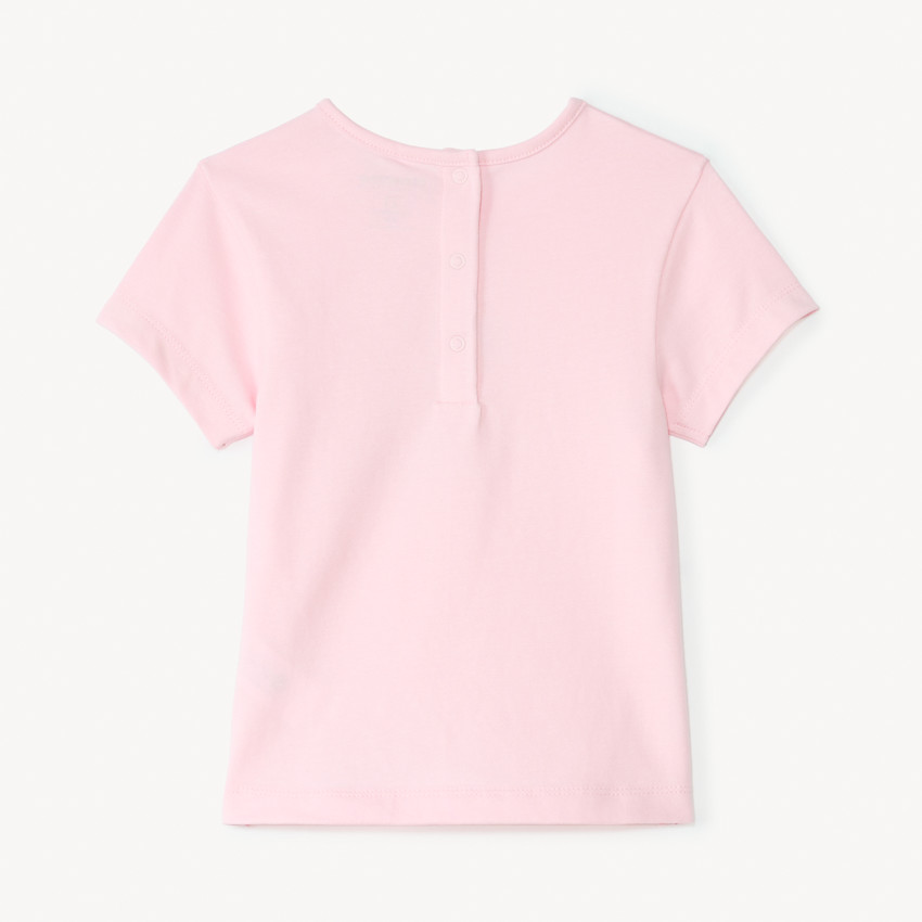 T-shirt manches courtes print fantaisie pailleté pour bébé fille 