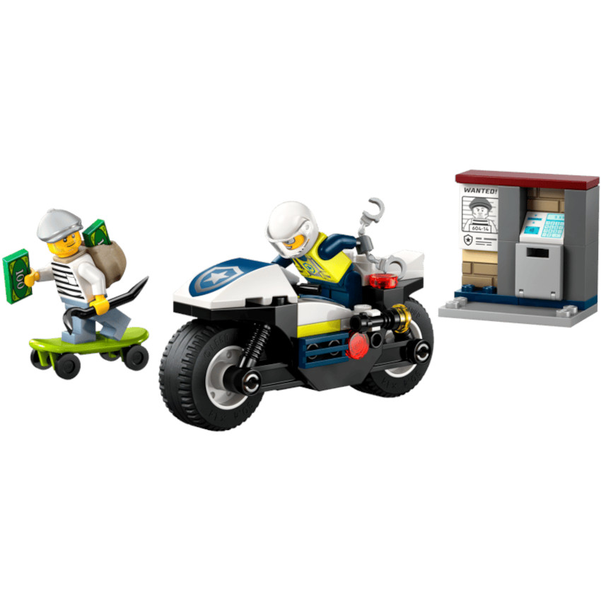 La course-poursuite en moto de police Lego City 