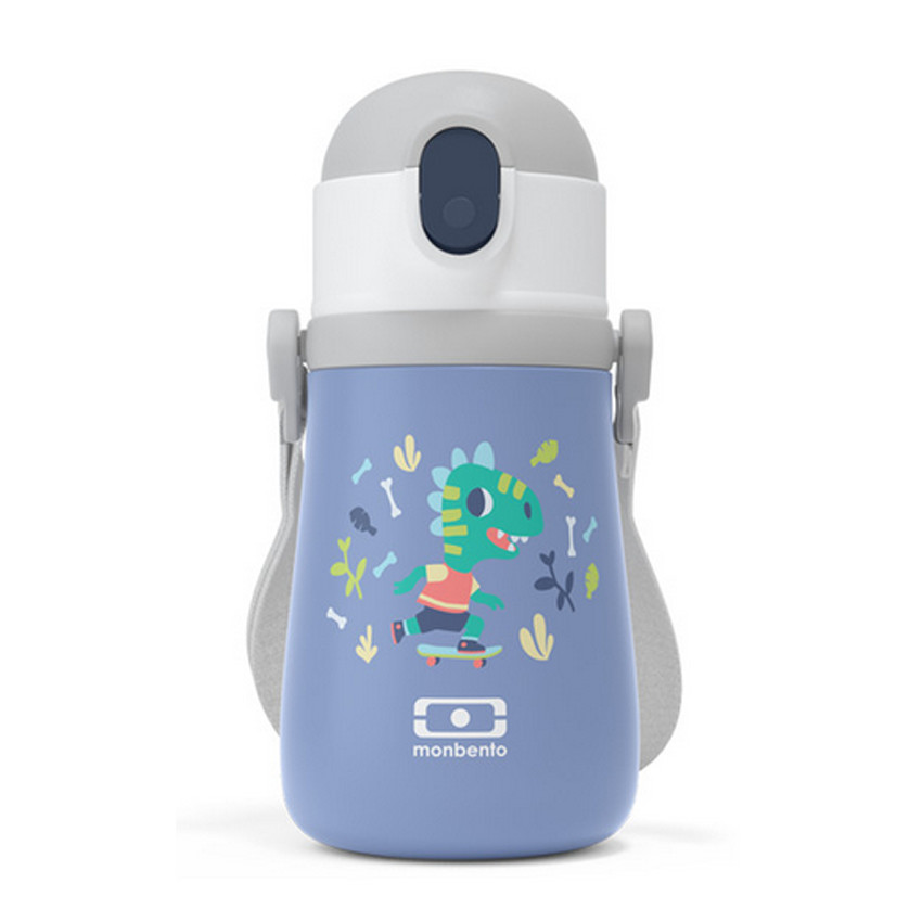 Bouteille isotherme Stram - Bleu Dino 360ml 