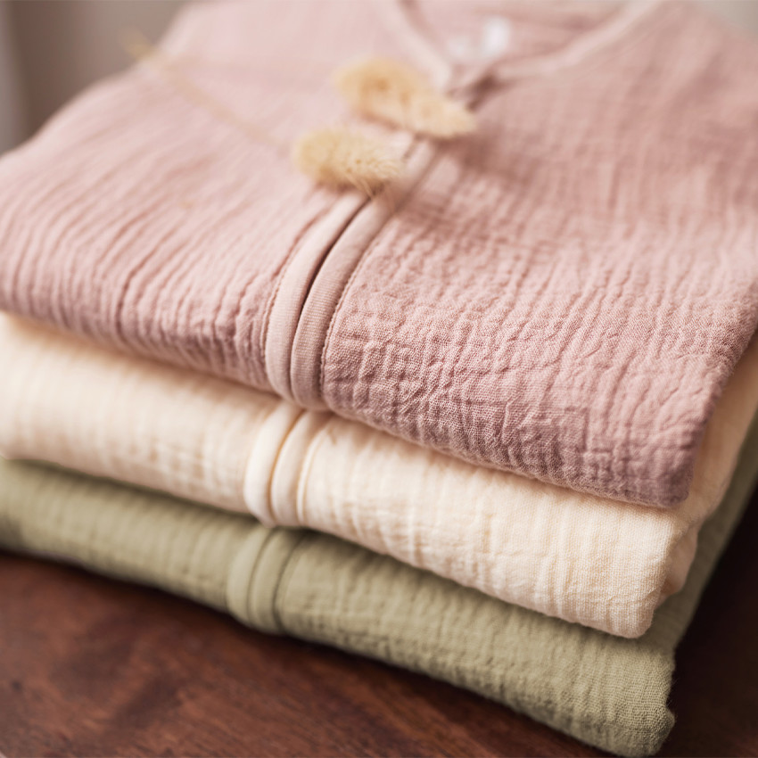 Gigoteuse en gaze de coton unie 90 cm TOG 0.5 oatmeal 