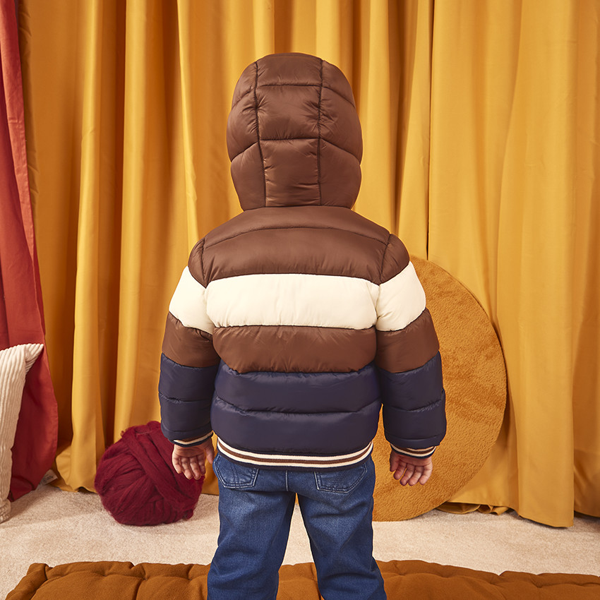 Doudoune effet color block doublée sherpa pour bébé garçon 