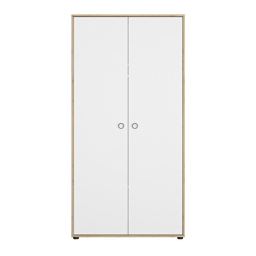 Kast Arthur met 2 deuren - Wit/Eiken 