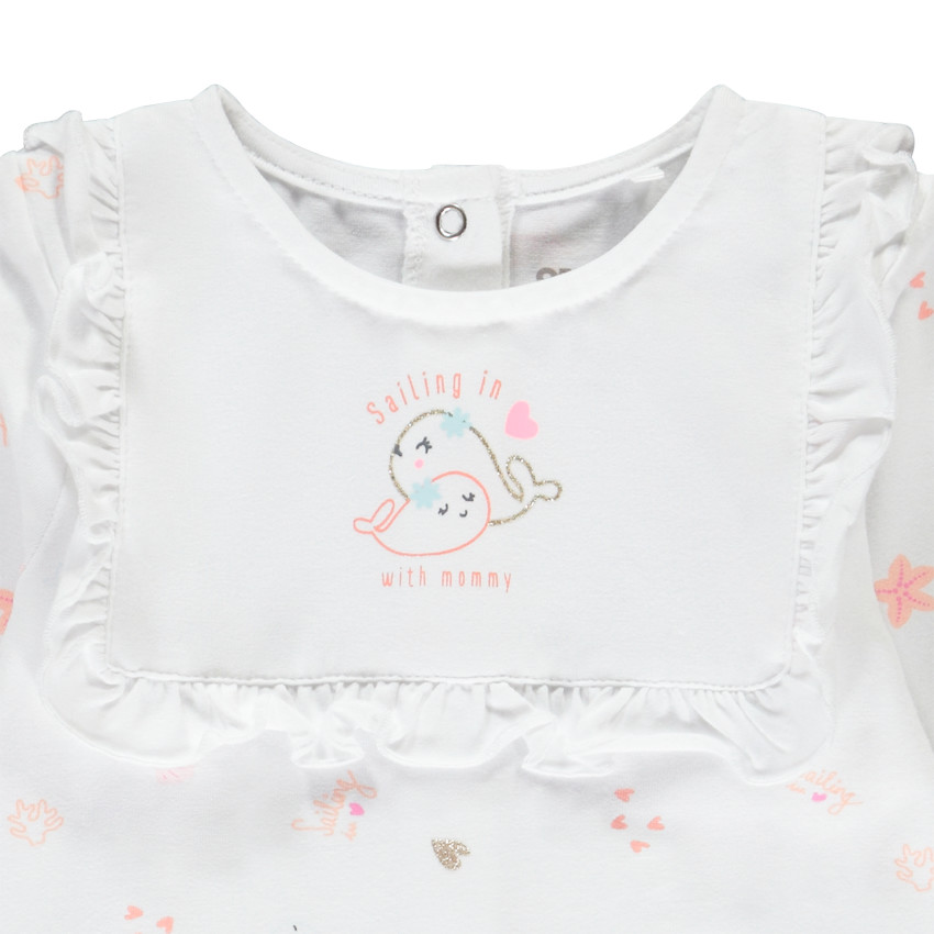 Pyjama met volant voor meisjes 