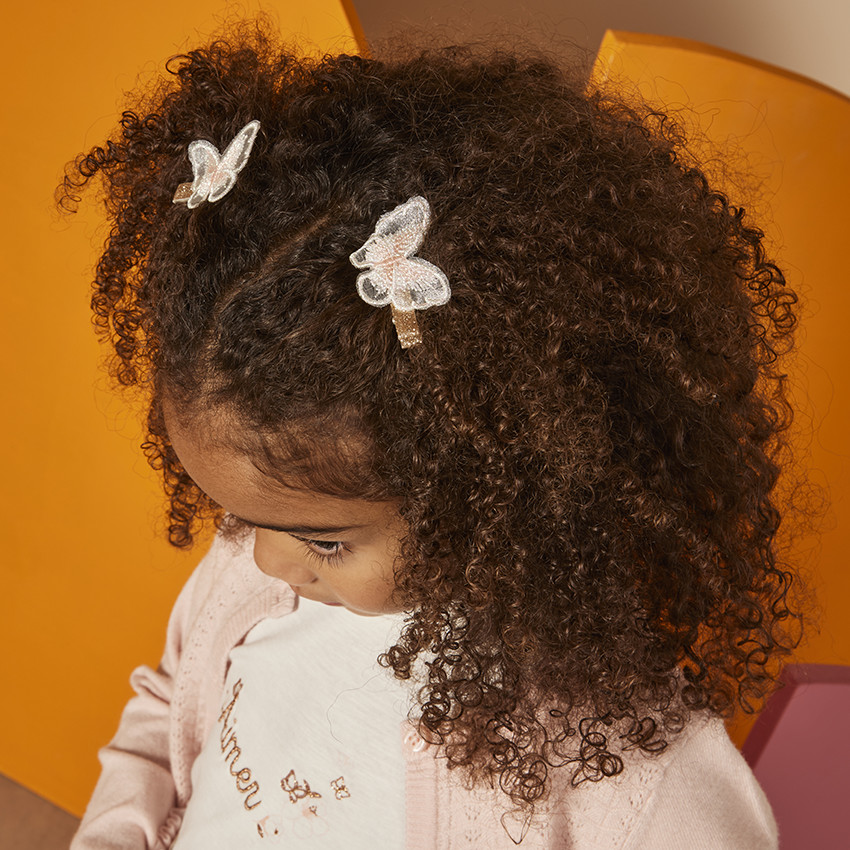 Set van 4 haarspeldjes met vlinders en bloemen voor meisjes 