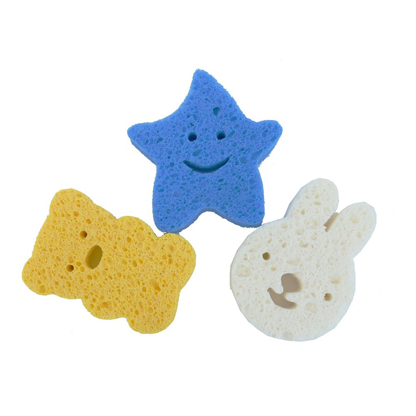 Badspons van natuurlijke houtpulp 3 stuks 